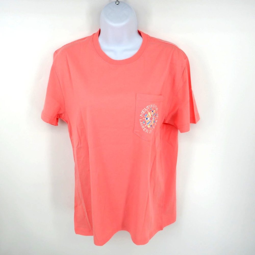 Lauren James Melting For You Women's Coral Graphic T-Shirt Small NWT
